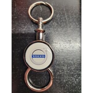Volvo Keychain Key Ring Swivel Design Car Logo Silver Fan Gift Box